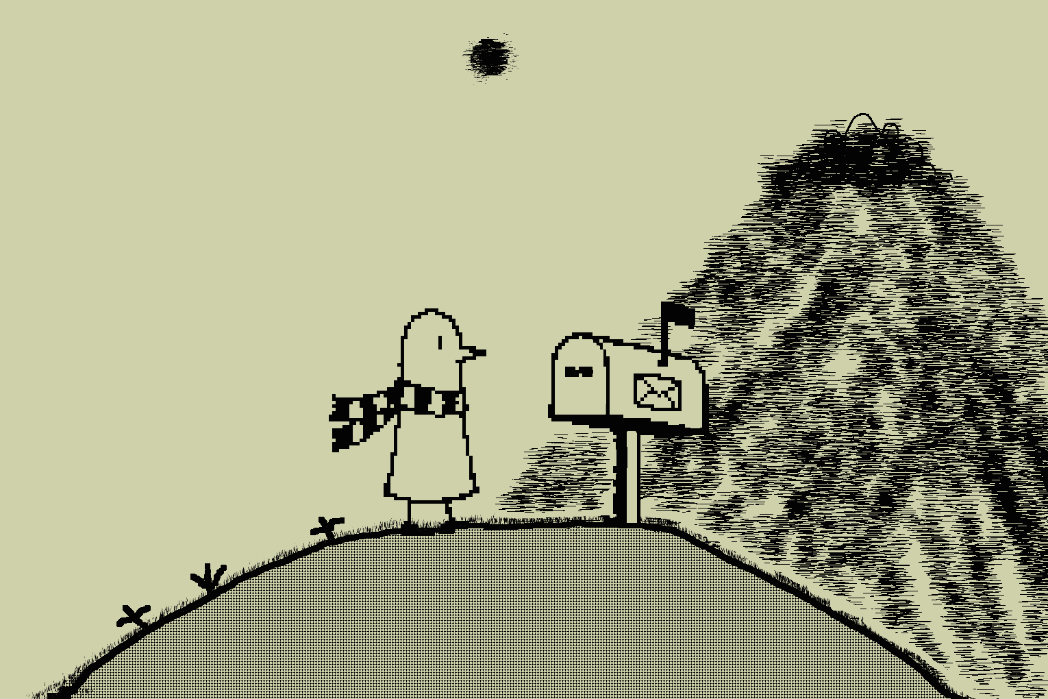 Contact me retro bird banner art